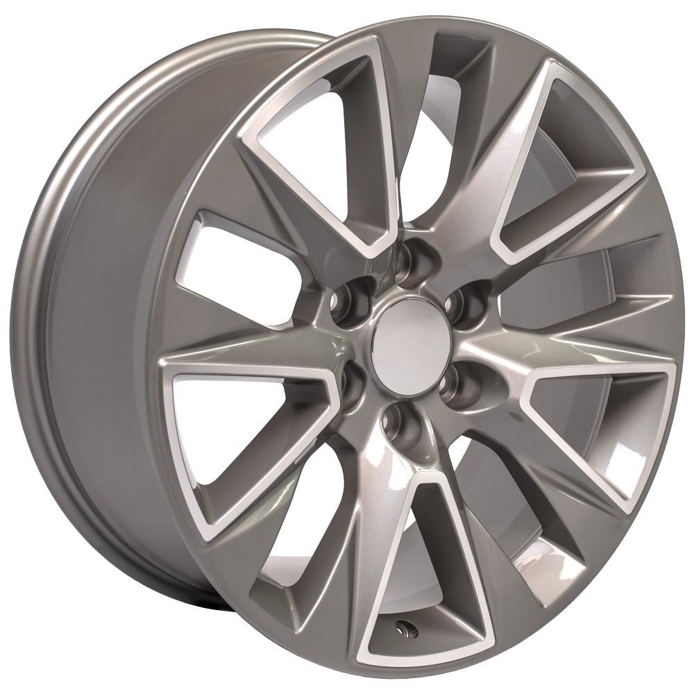 OE Wheels Chevrolet Silverado LTZ CV26 Silver Machined 20x9 28mm Offset 6x139.7 (6x5.5)
