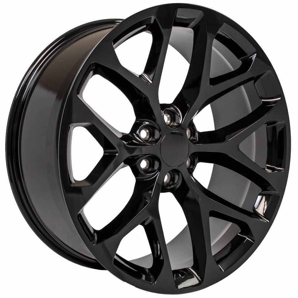 OE Wheels Chevy Silverado CV98B Gloss Black 24x10 24mm Offset 6x139.7 (6x5.5)