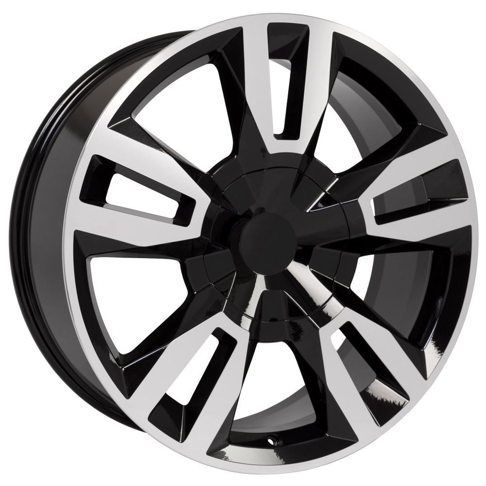 OE Wheels Chevrolet Tahoe CV40 Black Machined 22x9 24mm Offset 6x139.7 (6x5.5)