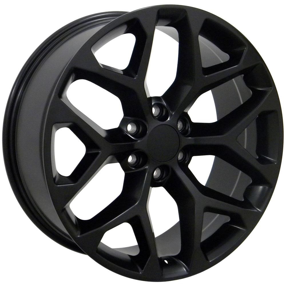 OE Wheels Chevy Silverado CV98B Satin Black 22x9 24mm Offset 6x139.7 (6x5.5)