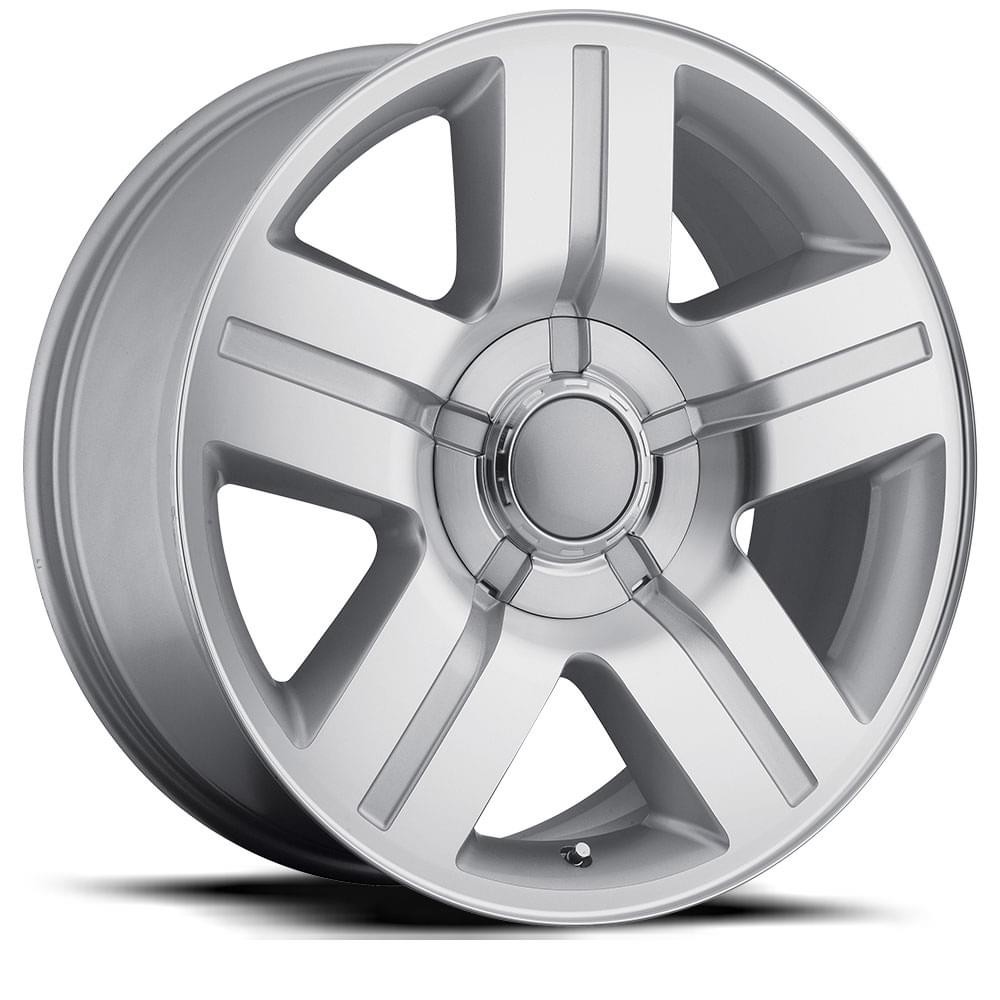 Factory Reproductions Wheels Chevrolet Texas Silverado FR 37 Silver Machine Face 20x8.5 30mm Offset 6x139.7 (6x5.5)