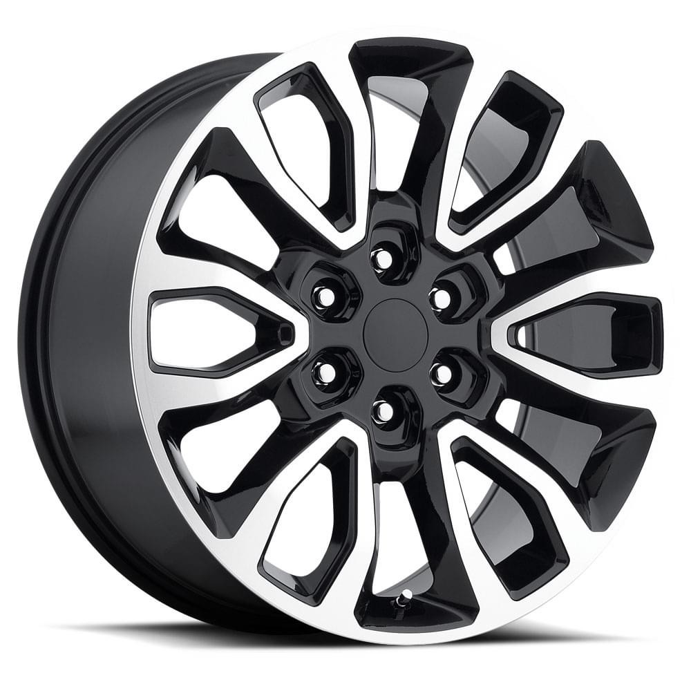 Factory Reproductions Wheels Ford Raptor FR 53 Gloss Black Machine Face 20x9 30mm Offset 6x135