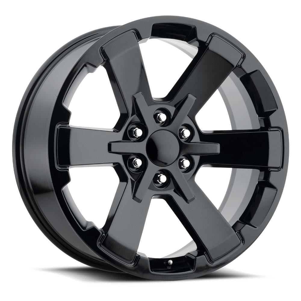 Factory Reproductions Wheels GMC Dual Six Star FR 45 Gloss Black 22x9 24mm Offset 6x139.7 (6x5.5)
