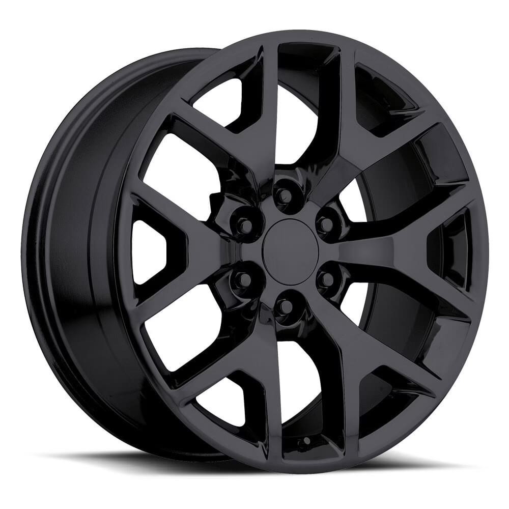 Factory Reproductions Wheels GMC Sierra FR 44 Gloss Black 20x9 27mm Offset 6x139.7 (6x5.5)