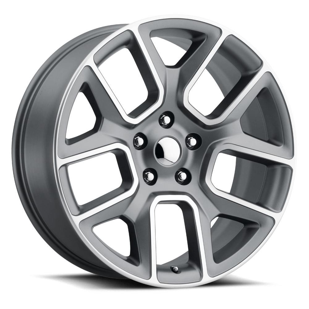 Factory Reproductions Wheels Ram Truck 1500 FR 76 Satin Grey Machine Face 22x9 15mm Offset 6x139.7 (6x5.5)