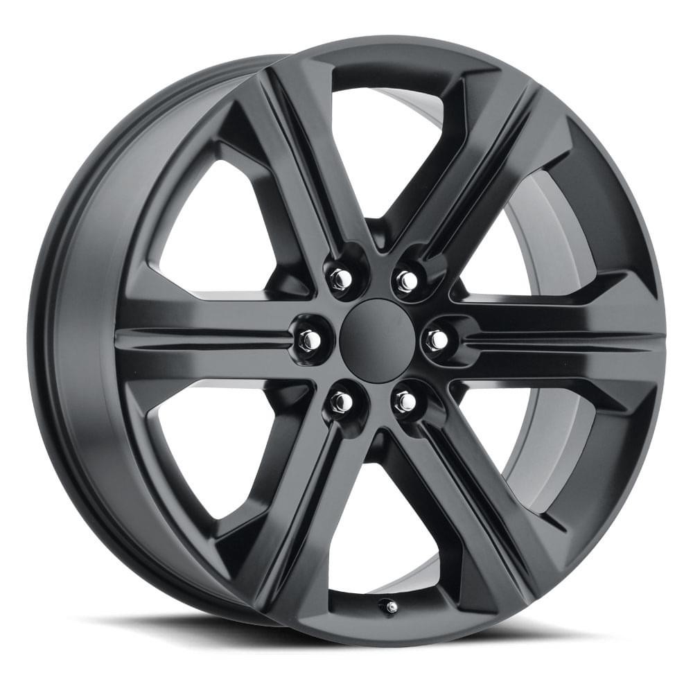 Factory Reproductions Wheels GMC Sierra FR 47 Satin Black 22x9 24mm Offset 6x139.7 (6x5.5)
