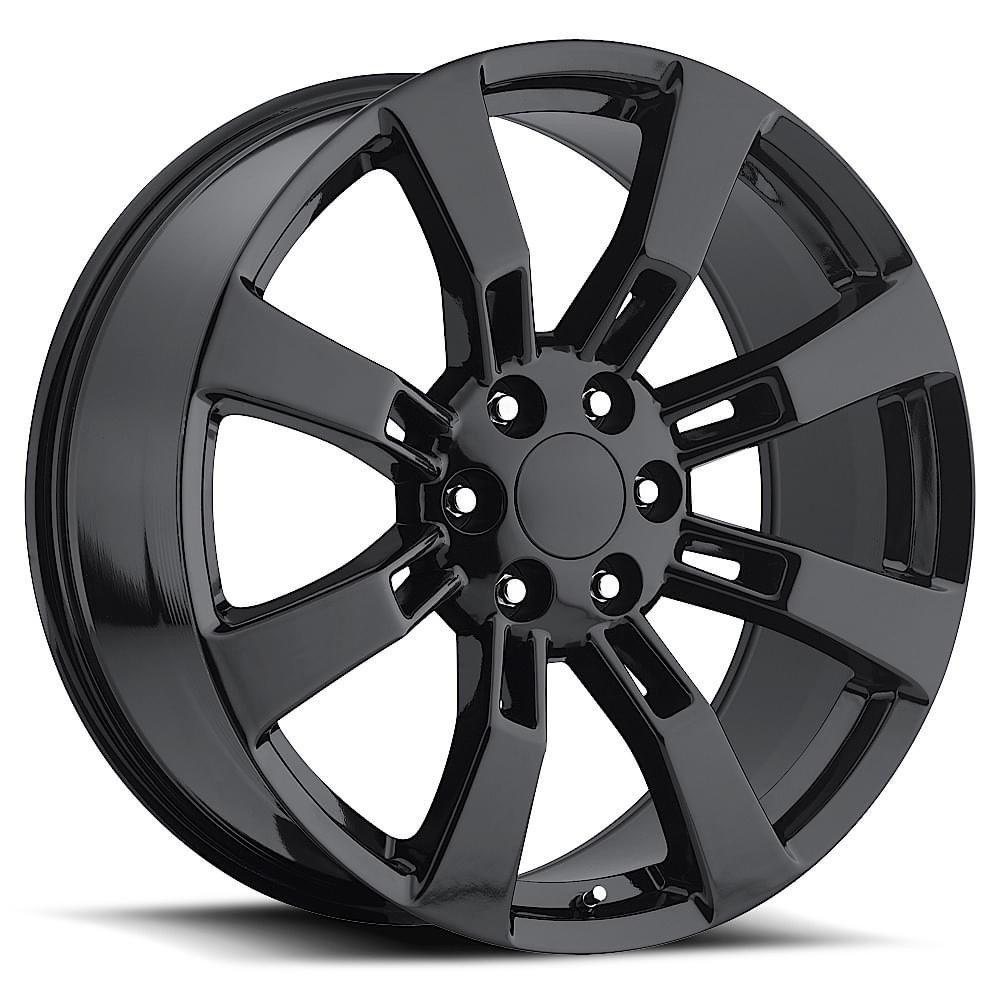 Factory Reproductions Wheels Cadillac Denali Escalade FR 40 Gloss Black 22x9 31mm Offset 6x139.7 (6x5.5)