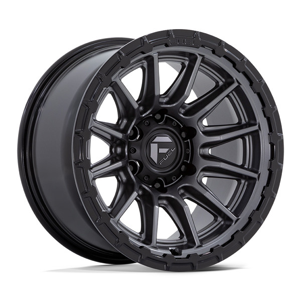Fuel Offroad Wheels Piston FC866 Matte Gunmetal with Gloss Black Lip 17x9 -12mm Offset 5x127 (5x5)
