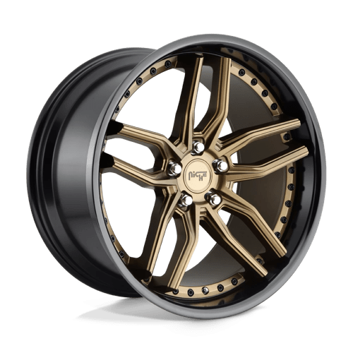 Niche Wheels Methos M195 Matte Bronze Black Bead Ring 20x9 35mm Offset 5x120