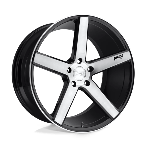 Niche Wheels Milan M124 Gloss Black Brushed 22x9 38mm Offset 5x114.3 (5x4.5)