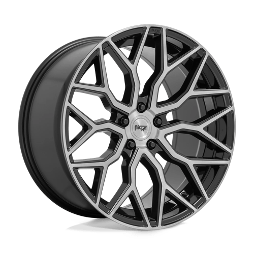 Niche Wheels Mazzanti M262 Gloss Black Brushed Face 19x8.5 25mm Offset 5x114.3 (5x4.5)