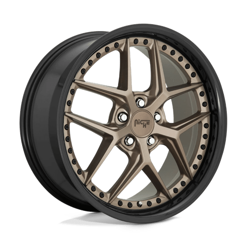 Niche Wheels Vice M227 Matte Bronze Black Bead Ring 19x8.5 35mm Offset 5x114.3 (5x4.5)