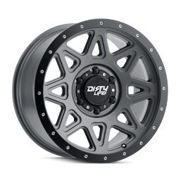 DirtyLife Wheels Theory 9305 Matte Gunmetal w/ Matte Black Lip 18x9 0mm Offset 8x165.1 (8x6.5)
