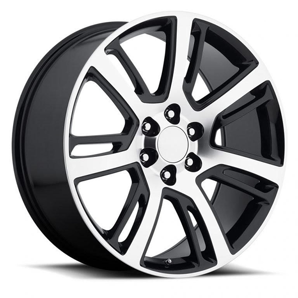 Factory Reproductions Wheels Cadillac Escalade FR 48 Gloss Black Machine Face 24x10 31mm Offset 6x139.7 (6x5.5)