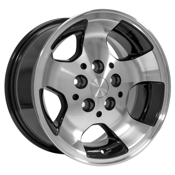 OE Wheels Jeep Wrangler JP08 Black Machined 15x8 25mm Offset 5x114.3 (5x4.5)