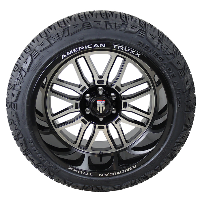 American Truxx Restless Black Machined Radar Renegade A/T Pro
