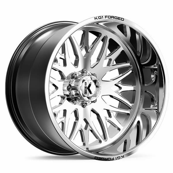 KG1 Forged Wheels Trident KC014 Polished 22x14 -76mm Offset 8x180