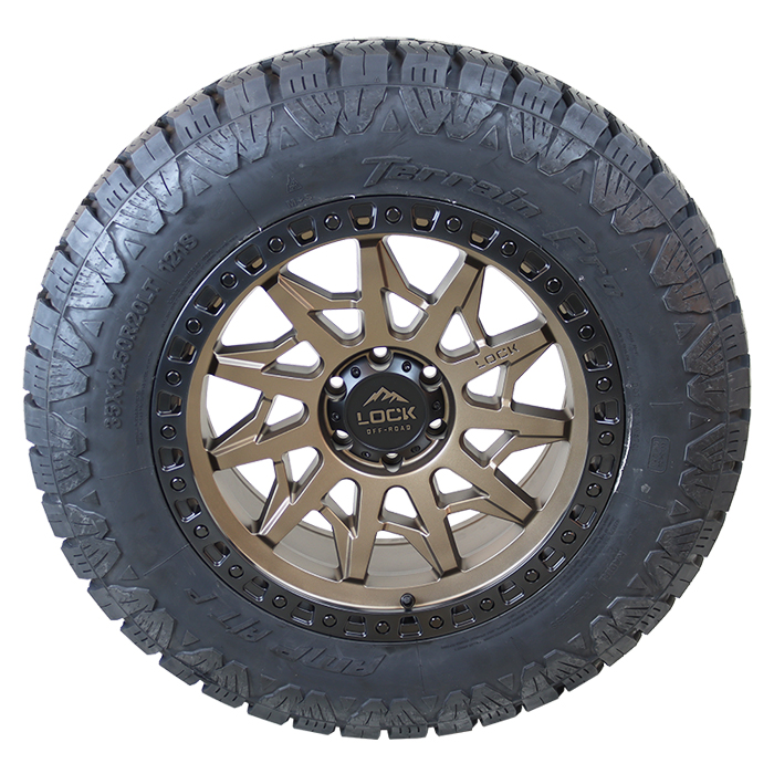 Lock Offroad Lunatic Matte Bronze Matte Black Ring AMP Terrain Pro A/T