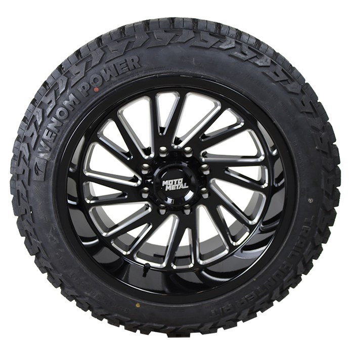 Moto Metal MO811 Combat Gloss Black Milled Venom Power Terra Hunter R/T