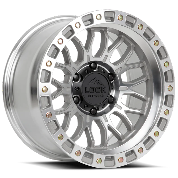 Lock Offroad Wheels Combat Machined 17x9 1mm Offset 5x127 (5x5) 2007-2026 Jeep Wrangler / Gladiator
