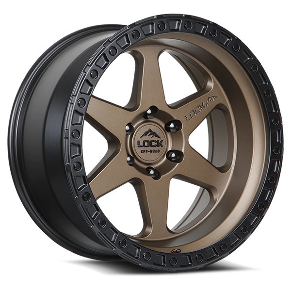 Lock Offroad Wheels Olympus Matte Desert Bronze with Matte Black Ring 18x9 -12mm Offset 6x139.7 (6x5.5)