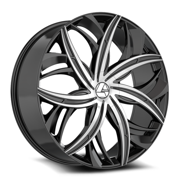 Azara Wheels AZA-541 Gloss Black Machined 22x9.5 22mm Offset 6x135,6x139.7 (6x5.5)