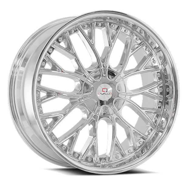 Cavallo Wheels CLV-32 Chrome 22x8.5 38mm Offset 5x114.3 (5x4.5),5x120