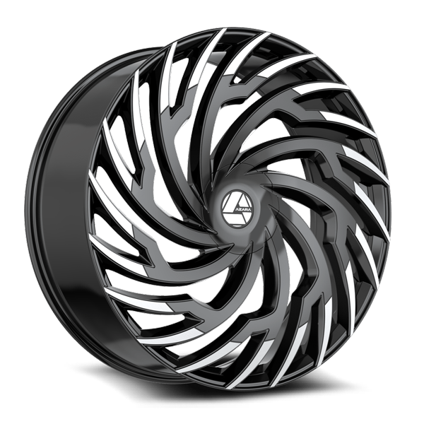 Azara Wheels AZA-536 Gloss Black Machined 22x9.5 22mm Offset 6x135,6x139.7 (6x5.5)