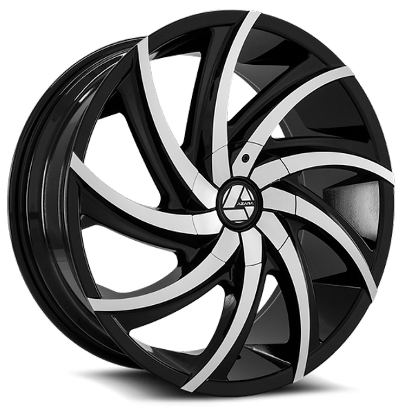 Azara Wheels AZA-503 Gloss Black Machined 22x8.5 38mm Offset 5x114.3 (5x4.5),5x120