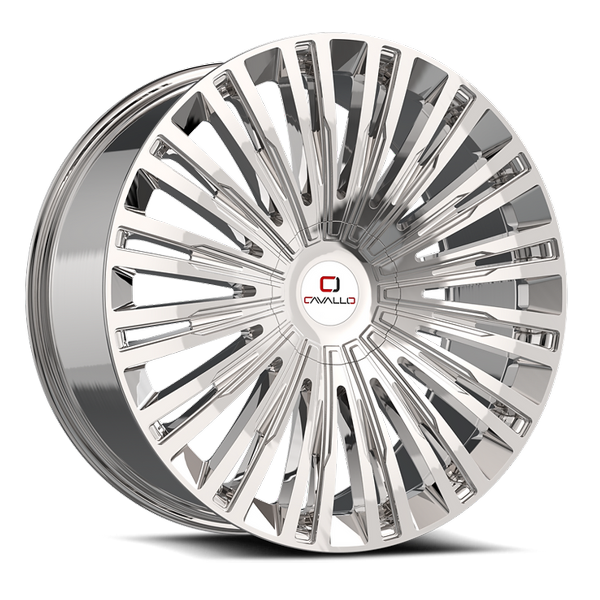 Cavallo Wheels CLV-48 Chrome 22x8.5 38mm Offset 5x114.3 (5x4.5),5x120