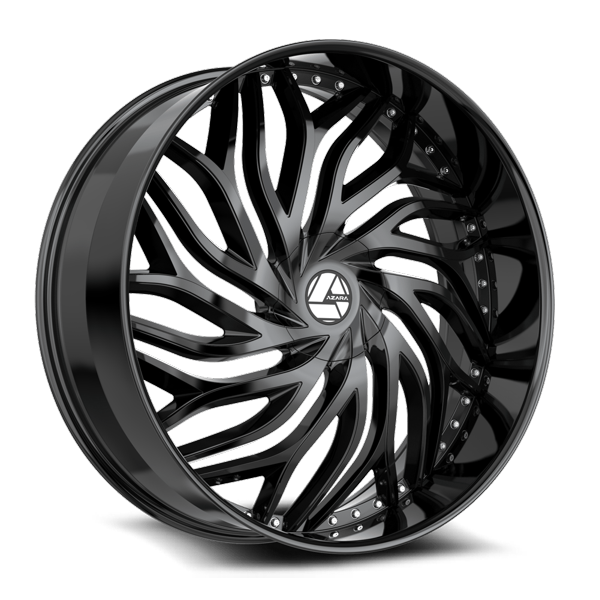 Azara Wheels AZA-537 Gloss Black 28x9.5 22mm Offset 6x135,6x139.7 (6x5.5)