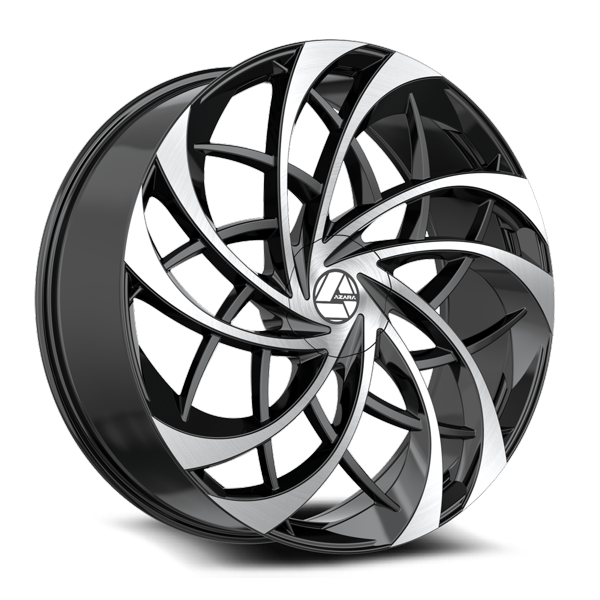Azara Wheels AZA-540 Gloss Black Machined 28x9.5 22mm Offset 6x135,6x139.7 (6x5.5)