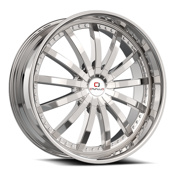 Cavallo Wheels CLV-53 Chrome 22x8.5 38mm Offset 5x114.3 (5x4.5),5x120