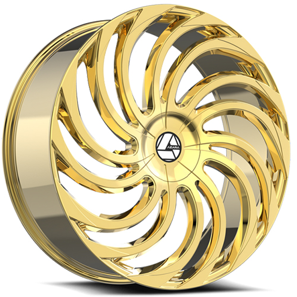 Azara Wheels AZA-531 Gold Plated 28x9.5 22mm Offset 6x135,6x139.7 (6x5.5)