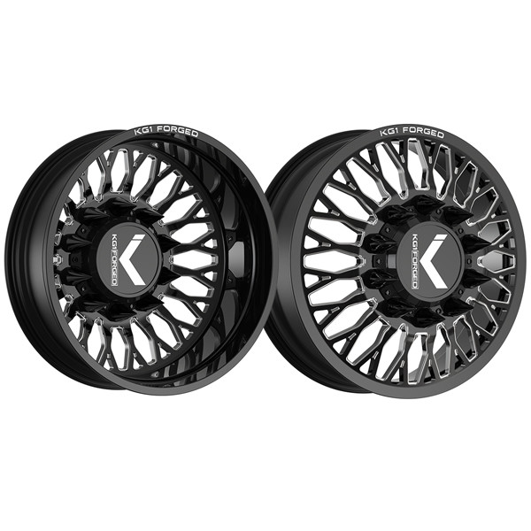 ルック　kg121 KG1 Forged Dually Front KD049 Jacked-D - Gloss Black Milled | 22x8