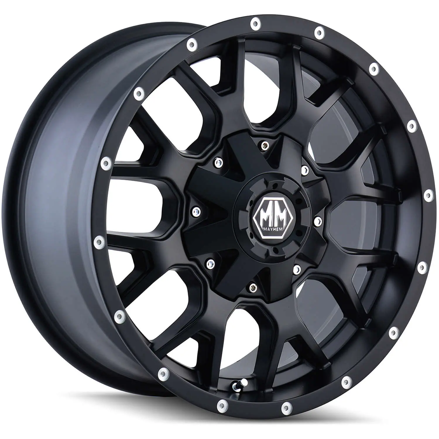 Mayhem Wheels Warrior 8015 Matte Black 18x9 18mm Offset 8x170