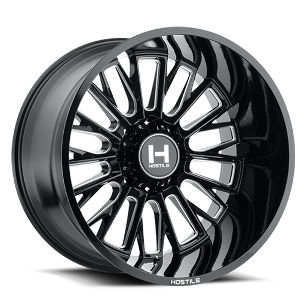 Hostile Wheels Fury H114 Blade Cut 22x10 -25mm Offset 8x180