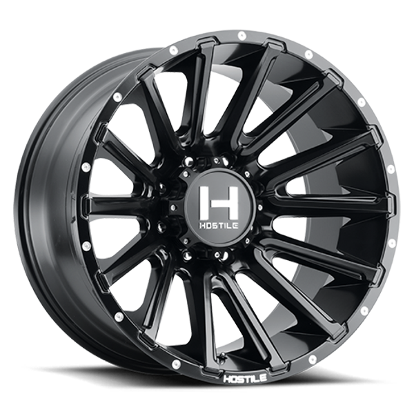 Hostile Wheels Typhoon H123 Asphalt 22x10 -25mm Offset 8x180