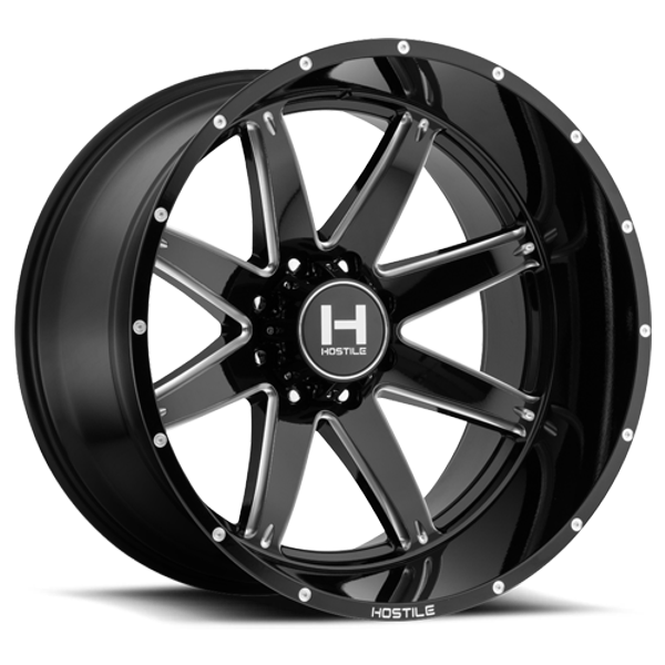 Hostile Wheels Alpha H109 Blade Cut 20x10 -19mm Offset 8x180