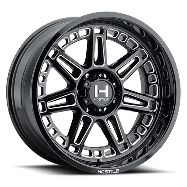 Hostile Wheels Lunatic H124 Blade Cut 20x9 0mm Offset 6x139.7 (6x5.5)