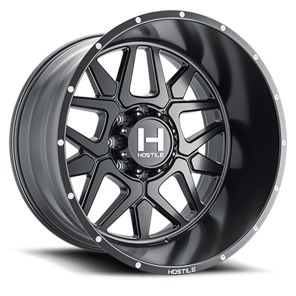 Hostile Wheels Diablo H128 Asphalt 22x12 -44mm Offset 8x170
