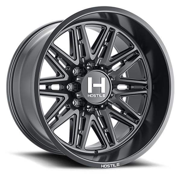 Hostile Wheels Maniac H126 Asphalt 22x10 -25mm Offset 8x165.1 (8x6.5)