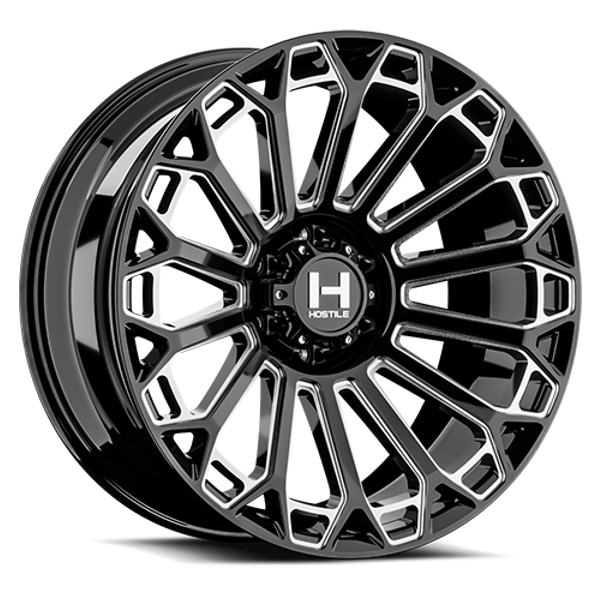 Hostile Wheels Warrior H142 Blade Cut 22x10 -25mm Offset 6x139.7 (6x5.5)
