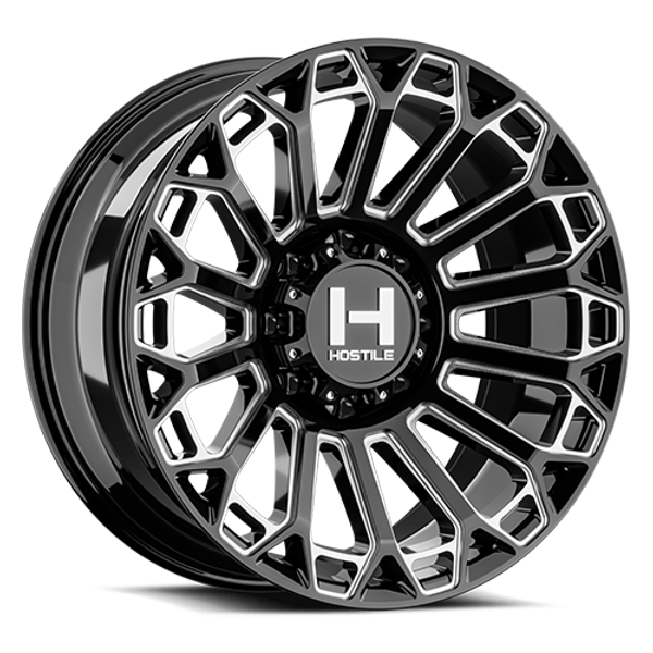 Hostile Wheels Warrior H142 Blade Cut 22x10 -25mm Offset 8x180