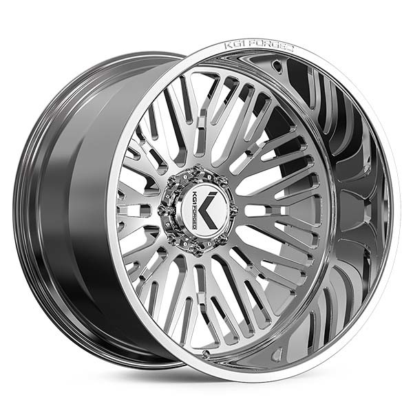 KG1 Forged Wheels Racks KC077 Polished 24x12 -44mm Offset 6x139.7 (6x5.5)