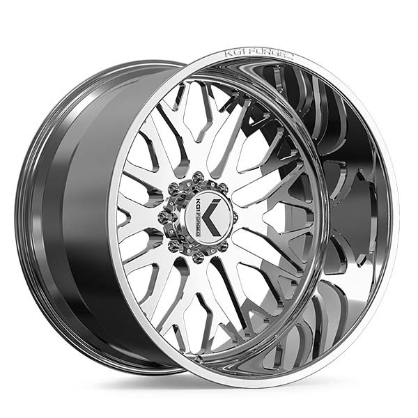 KG1 Forged Wheels Buckler KF081 Polished 24x14 -76mm Offset 8x165.1 (8x6.5)