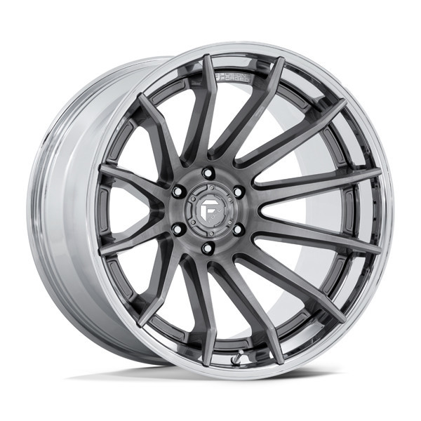 Fuel Offroad Wheels Burn FC403 Platinum With Chrome Lip 20x9 1mm Offset 6x135