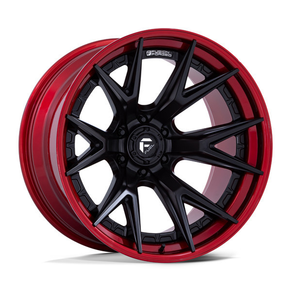 Fuel Offroad Wheels Catalyst FC402 Matte Black With Candy Red Lip 20x9 20mm Offset 6x135