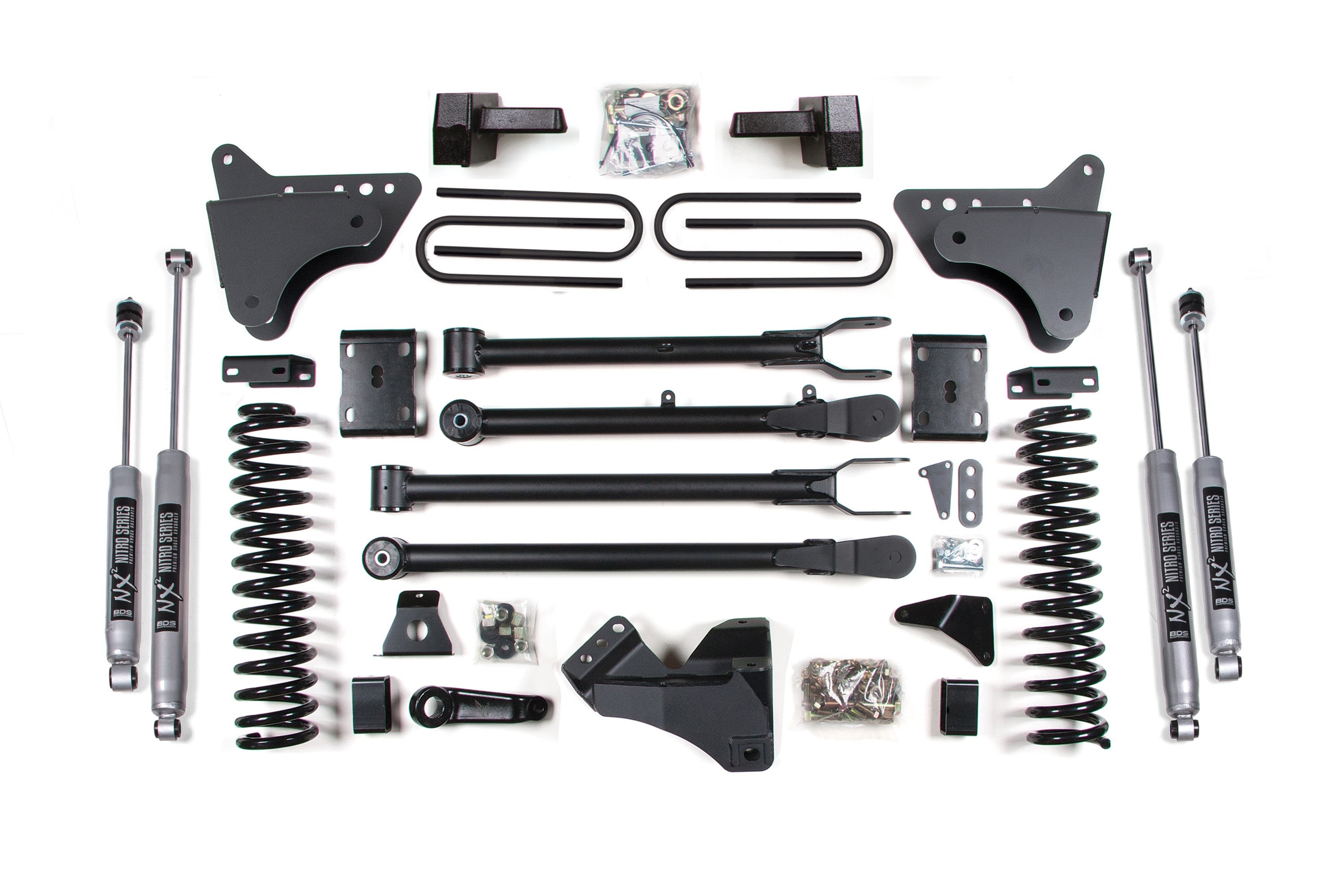 BDS | 11-16 Ford F250-F350 4WD Pickup 4in 4-Link | Diesel Suspension Lift Kit