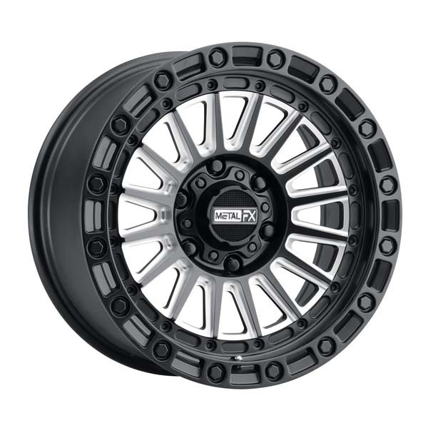 Metal FX Offroad Wheels Rogue Truck Satin Black Contrast Cut 20x9 -6mm Offset 6x139.7 (6x5.5)